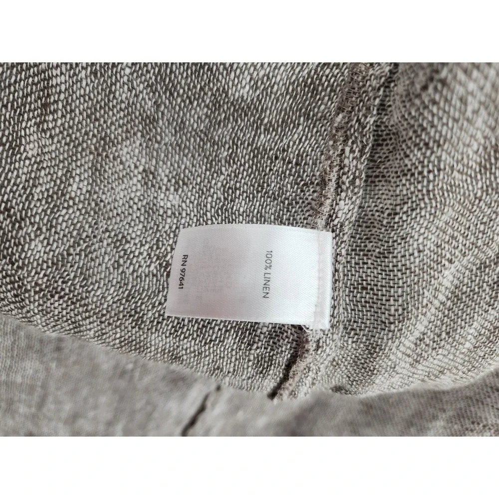 Pure Jill J. Jill 100% Linen Cardigan XS‎ Brown Marl Open Front Longline Sweater